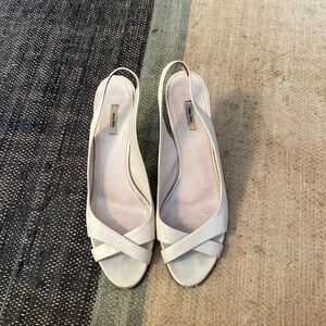 Vintage miu miu cream heels